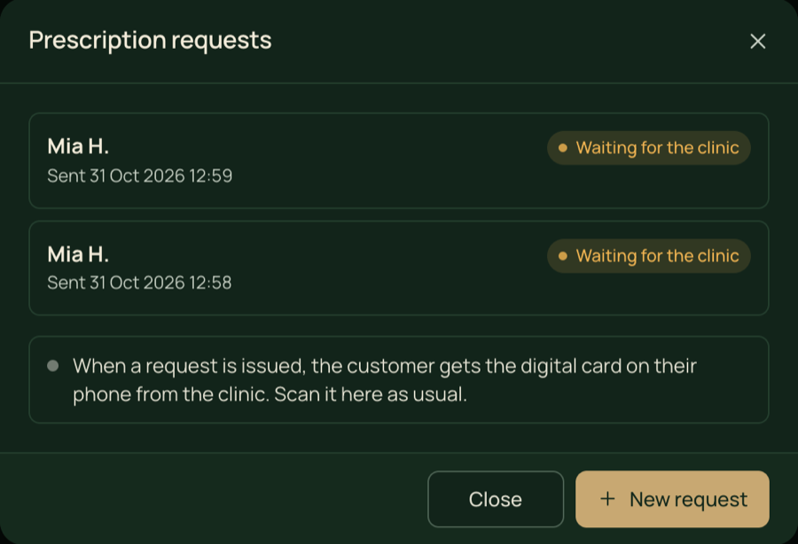 RH Thai POS: request status